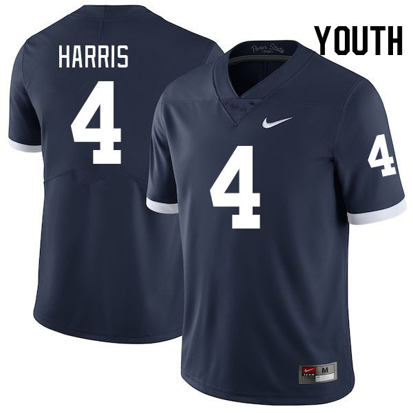 Youth #4 A.J. Harris Penn State Nittany Lions College Football Jerseys Stitched-Retro